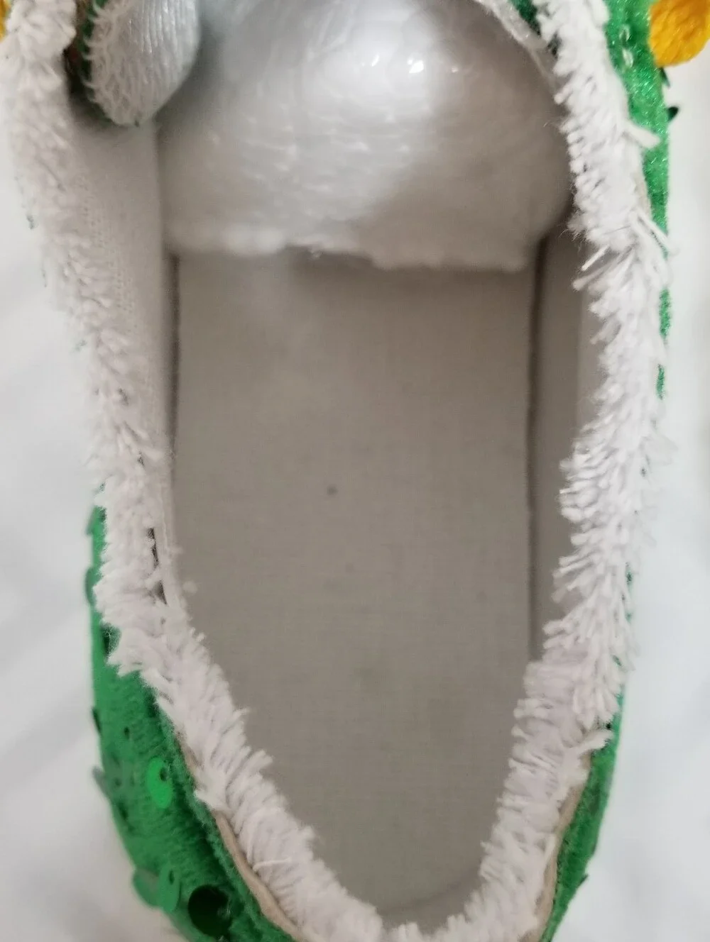 GB Packer Themed Womens Glitter Sequins Lace Up Canvas Low Top Platform Shoes 39